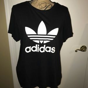 Adidas Black Trefoil Logo Shirt